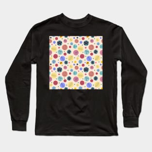 Spots and Doodles Pattern // Flowers // Leaves Long Sleeve T-Shirt